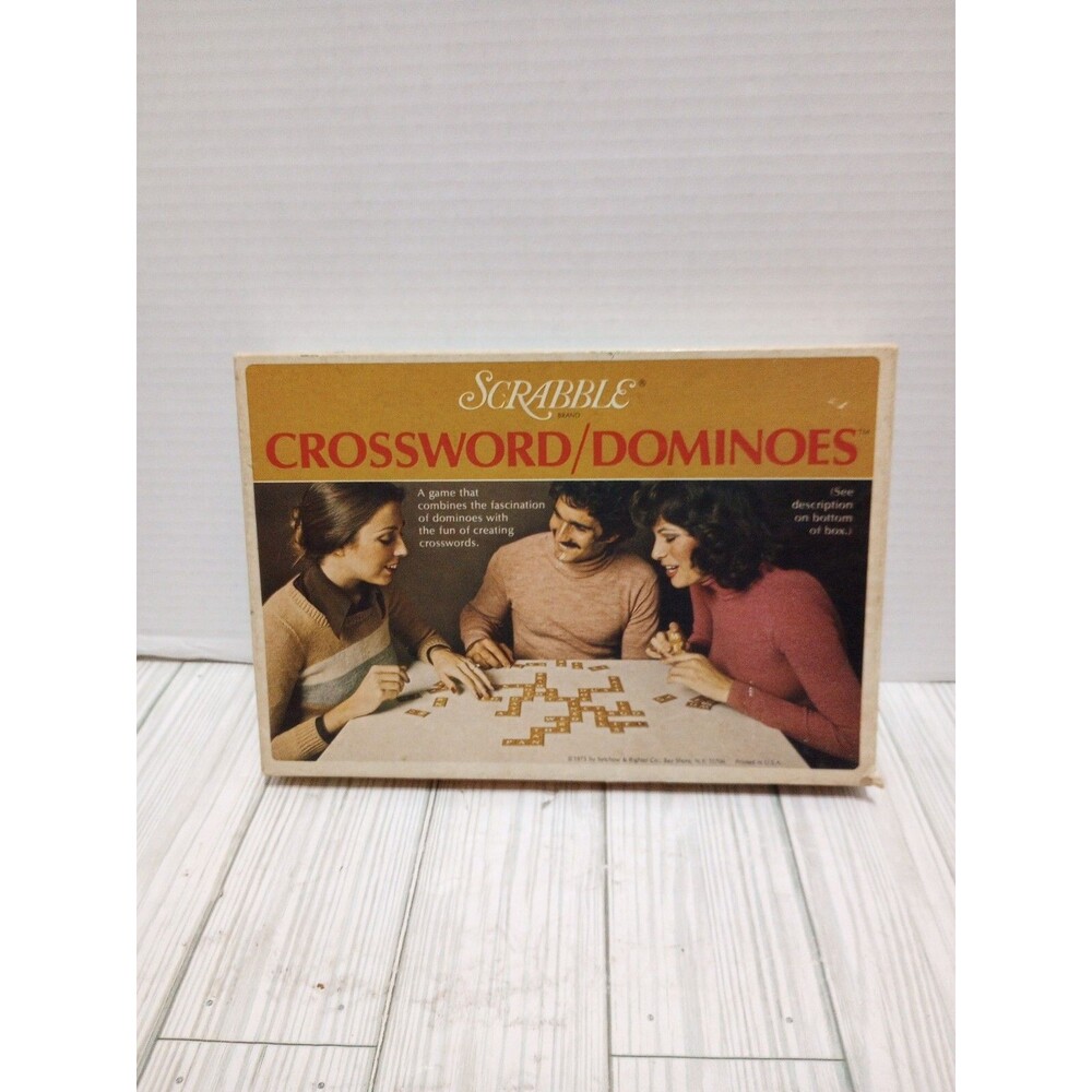 1975 Scrabble Crossword/Dominoes Game, COMPLETE, w/ Original Tiles Vintage